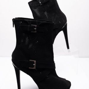 Juicy Couture Heeled Ankle Fabia Bootie Peep Toe